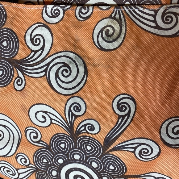 House of Botori orange and brown big bag shoulder bag purse duffle bag baby bag‍ - Picture 5 of 11